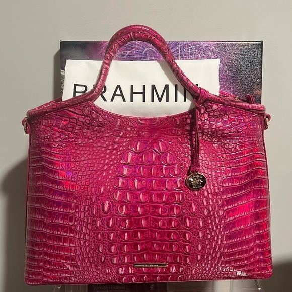 Brahmin Handbags - Brahmin Pink Croc-Embossed Tote